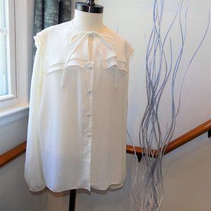 PROPHECY Vintage 1970's Blouse Size 8 Cream